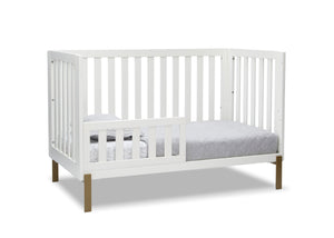 Bianca White with Melted Bronze (186) 4-Hendrix 4-in-1 Convertible Crib
