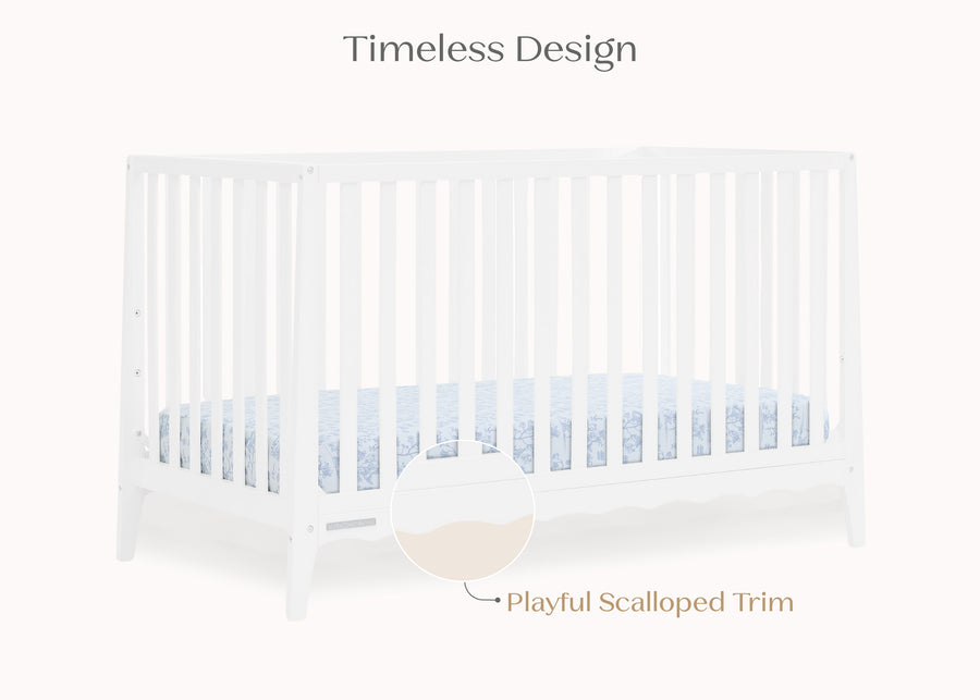 Bianca White (130) 6-Lulu 5-in-1 Convertible Crib
