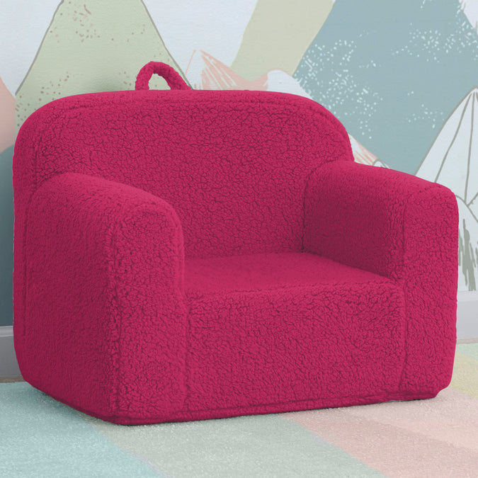 Hot Pink (1293) 28-Cozee Sherpa Chair for Kids