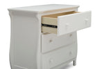 Bianca White (130) 4-Lancaster 3 Drawer Dresser with Changing Top and Interlocking Drawers