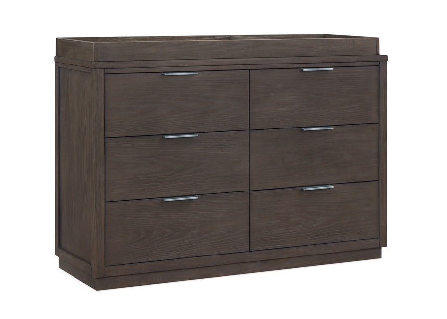 Rustic Grey (084) 15-Forever 6 Drawer Dresser with Interlocking Drawers - Naturals Collection