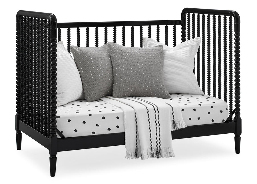 Black (001) 14-Saint 4-in-1 Convertible Crib