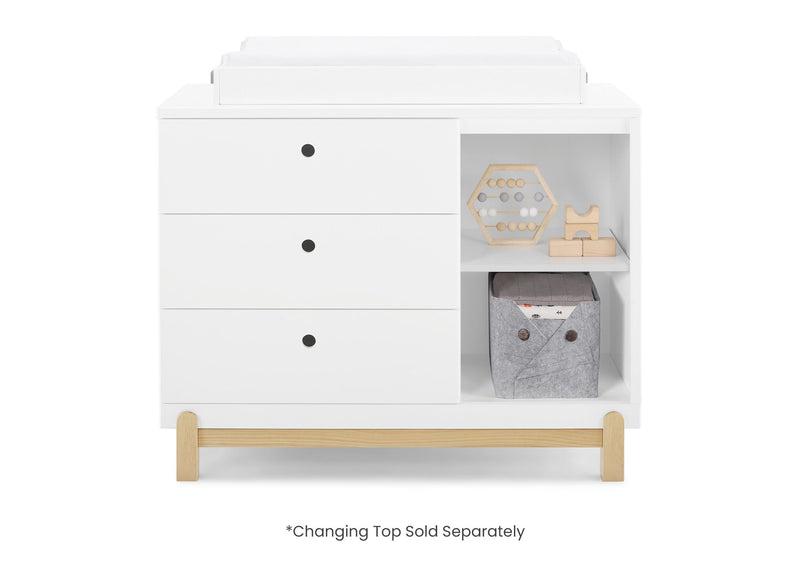 Poppy 3 Drawer Dresser with Cubbies