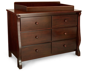 Black Cherry Espresso (607) 9-Canton / Eclipse 6 Drawer Dresser with Interlocking Drawers