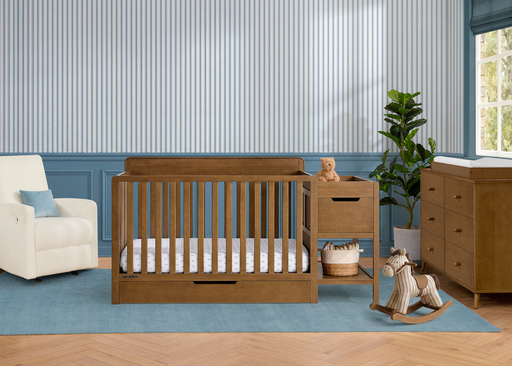 Maya 5-in-1 Convertible Crib and Changer with StorageChestnut (836)