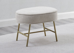 Ella Ottoman with LiveSmart Evolve Fabric Limestone with Melted Bronze & Natural (1419) 9