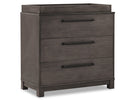 Rustic Grey (084) 9-Rustic 3 Drawer Dresser with Interlocking Drawers
