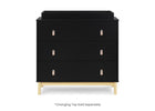 Ebony with Natural (1482) 12-babyGap Legacy 3 Drawer Dresser with Leather Pulls and Interlocking Drawers