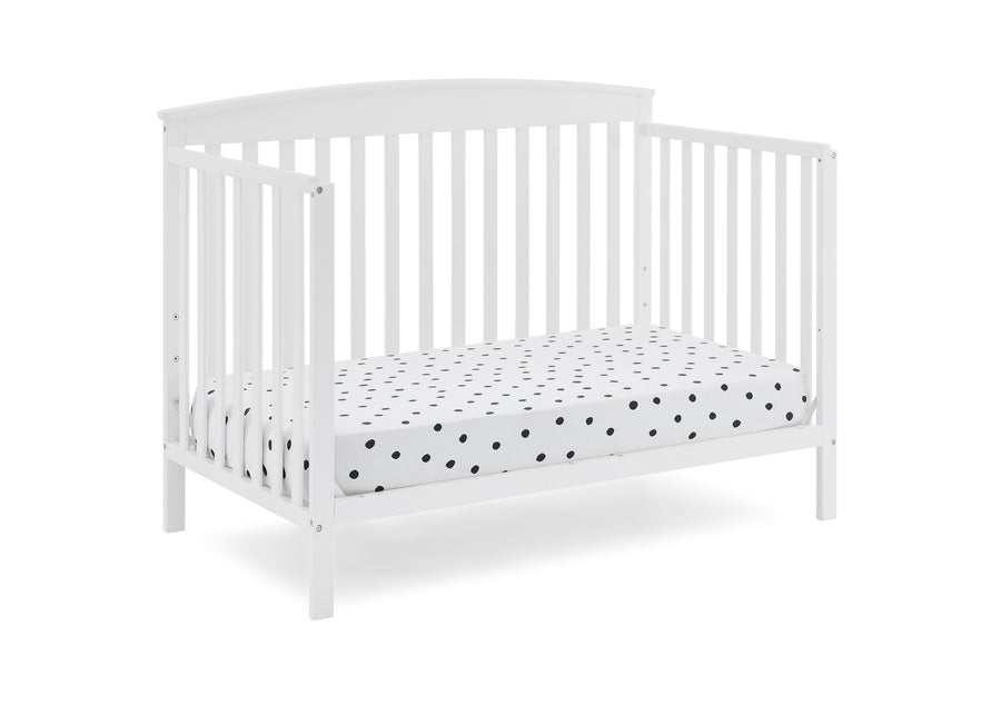 Bianca White (130) 30-Hanover 6-in-1 Convertible Baby Crib
