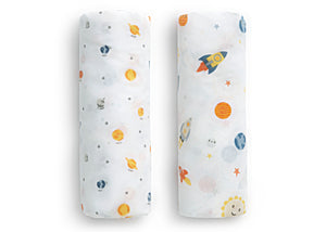 Space Exploration (3235) 16-Fitted Crib Sheets - 2 Pack