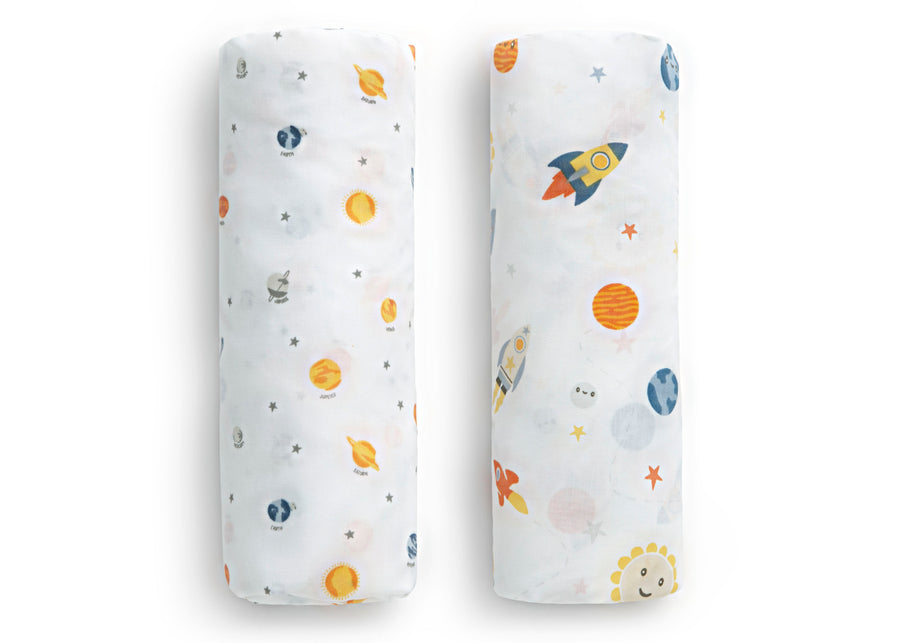 Space Exploration (3235) 16-Space Exploration Fitted Crib Sheets - 2 Pack