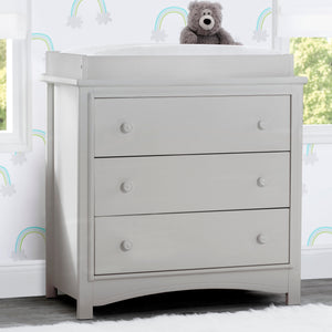 Perry 3 Drawer Dresser with Changing Top and Interlocking Drawers 12