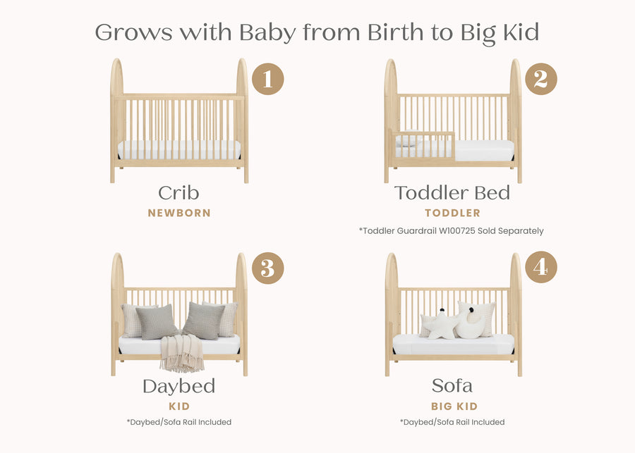 Natural Sandstone (1544) 3-Cannon 4-in-1 Convertible Crib