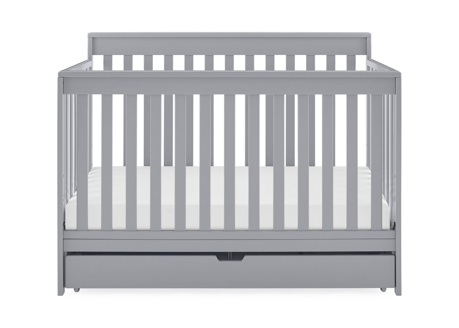 Grey (026) 18-Mercer 6-in-1 Convertible Crib with Storage Trundle