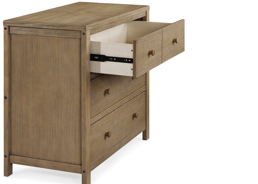 Rustic Acorn (1383) 16-Cambridge 3 Drawer Dresser with Interlocking Drawers