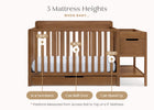 Chestnut (836) 20-Maya 5-in-1 Convertible Crib and Changer with Storage