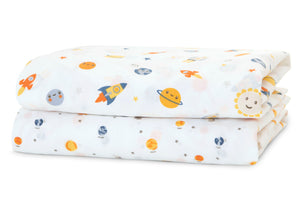 Space Exploration (3235) 19-Fitted Crib Sheets - 2 Pack