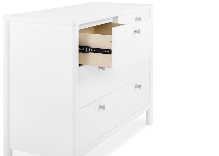 Bianca White (130) 27-Brooks 6 Drawer Dresser with Interlocking Drawers