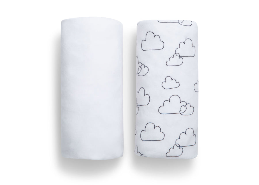 White Clouds (2409) 4-babyGap White Clouds 100% Organic Cotton Crib Sheets - 2 Pack