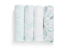 Sea Life (3236) 2-100% Cotton Muslin Baby Receiving Blankets - 4 Pack