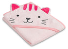 Pink Cat (1261) 21-Baby Hooded Bath Towel