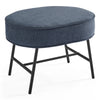 DCB: Slate Blue with Black & Natural (1421) 11-Ella Ottoman with LiveSmart Evolve Fabric