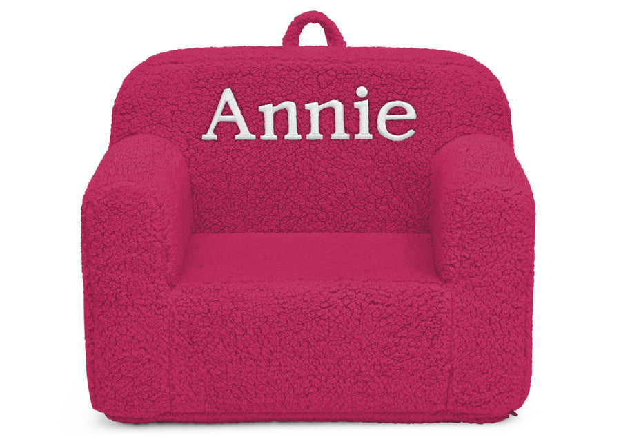 DCB: Hot Pink (1293) 2-Personalized Cozee Sherpa Chair for Kids
