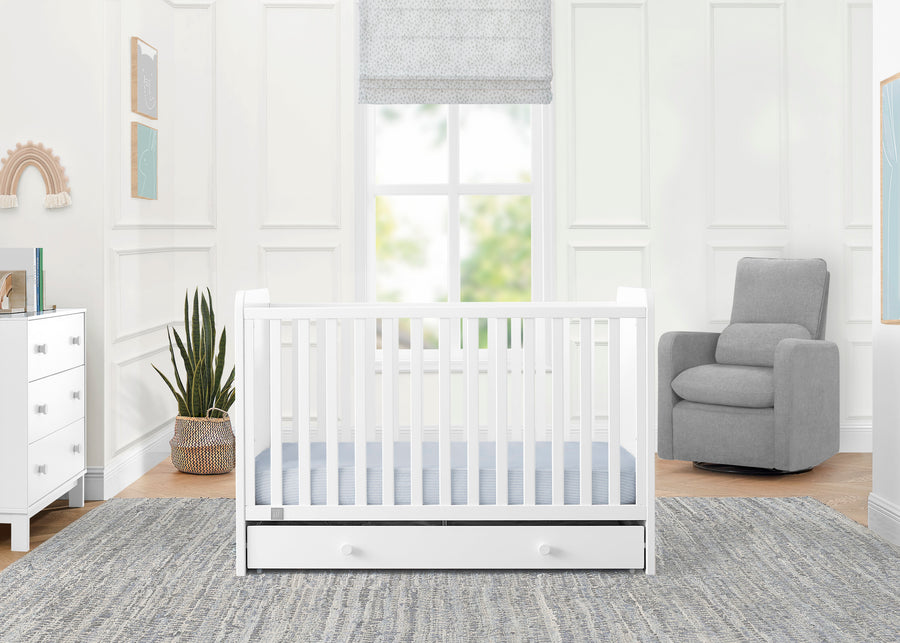 Bianca White (130) 9-babyGap Graham 4-in-1 Convertible Crib with Storage Drawer