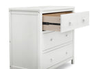 Bianca White (130) 4-3 Drawer Dresser with Interlocking Drawers