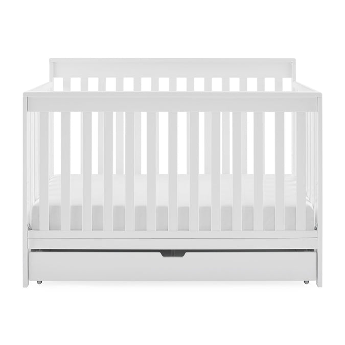 Bianca White (130) 20-Mercer 6-in-1 Convertible Crib with Storage Trundle