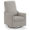 DCB: Light Grey (1458) 26-Andie Nursery Glider Swivel Chair with Stain-Resistant LiveSmart Fabric