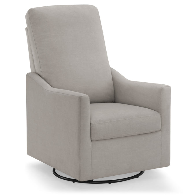 DCB: Light Grey (1458) 26-Andie Nursery Glider Swivel Chair with Stain-Resistant LiveSmart Fabric