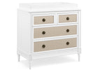 Bianca White with Textured Almond (1508) 3-Madeline 4 Drawer Dresser with Changing Top and Interlocking Drawers