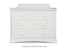 White (100) 2-Bentley 6 Drawer Dresser with Interlocking Drawers
