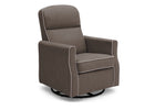 Gray swivel chair on a white background 8-Clair Slim Nursery Glider Swivel Rocker Chair