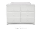 Bianca White (130) 6-Emerson 6 Drawer Dresser with Interlocking Drawers