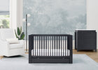Midnight Grey (1360) 17-Cassie 4-in-1 Convertible Crib with Underdrawer