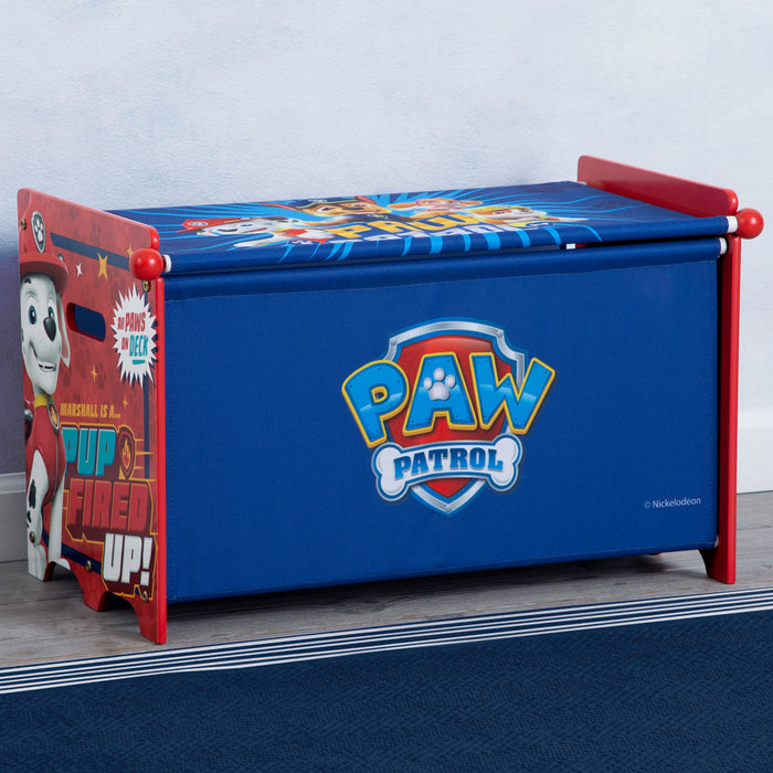 Paw Patrol (1121) 2-PAW Patrol Toy Box Toy Box with Retractable Fabric Top