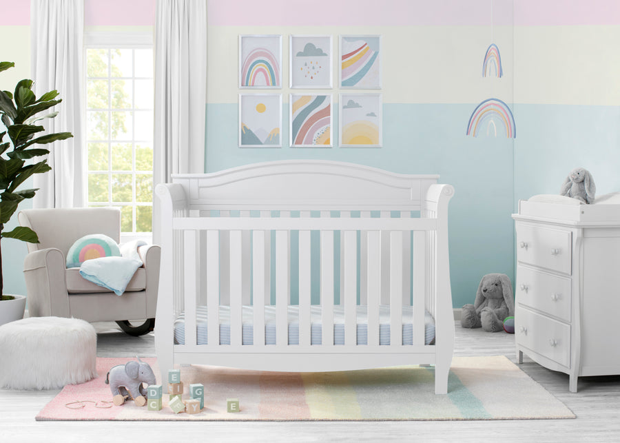 Bianca White (130) 1-Lancaster 4-in-1 Convertible Crib