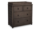 Rustic Grey (084) 3-Monterey 4 Drawer Dresser with Changing Top and Interlocking Drawers
