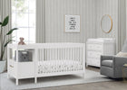 Bianca White (130) 12-Zoe 5-in-1 Convertible Crib and Changer
