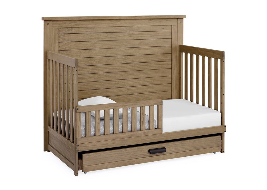 Rustic Acorn (1383) 4-Caden 6-in-1 Convertible Crib with Trundle Drawer