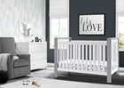 Bianca White with Textured Cloud (1426) 9-Miles 4-in-1 Convertible Crib