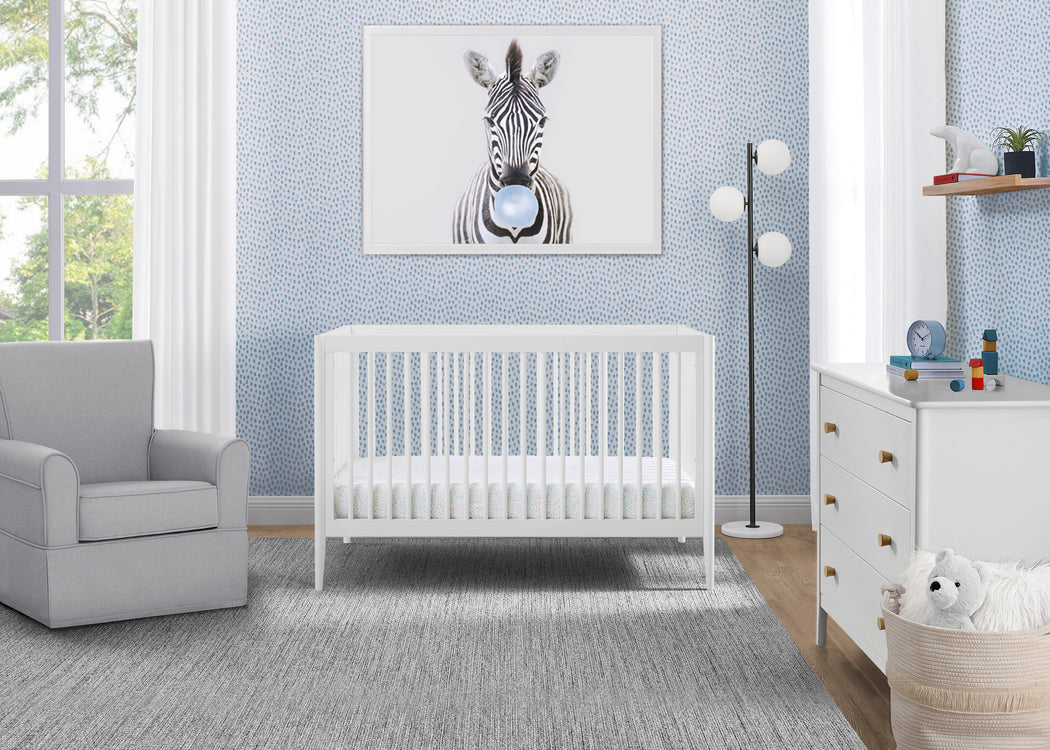 Casey 6-in-1 Convertible CribBianca White (130)