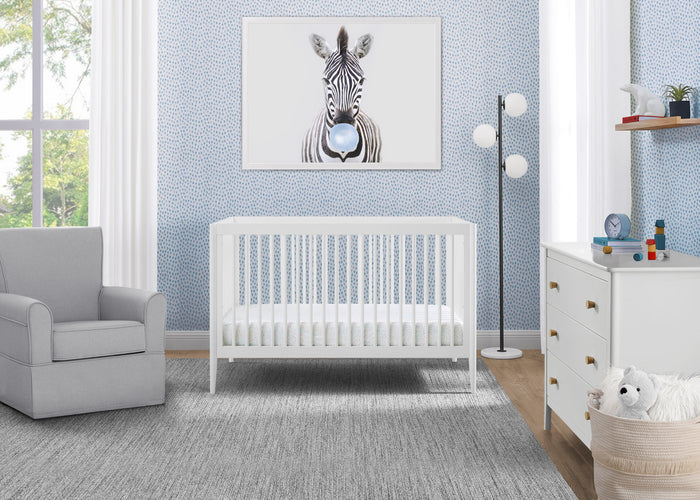 Casey 6-in-1 Convertible CribBianca White (130)