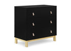 DCB: Ebony with Natural (1482) 13-babyGap Legacy 3 Drawer Dresser with Leather Pulls and Interlocking Drawers