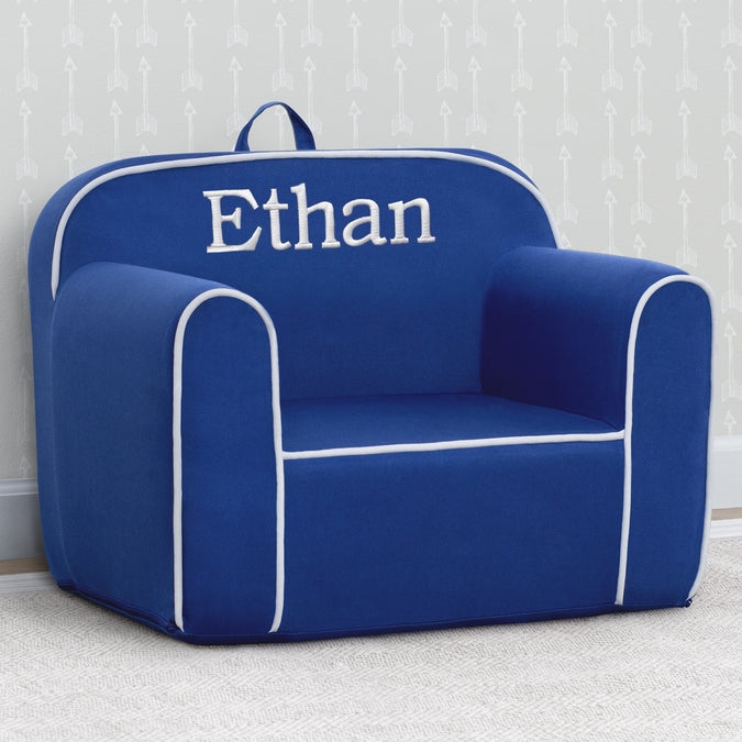 Blue and White (1193) 10-Personalized Cozee Chair for Kids