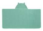 Light Teal Owl (1258) 23-Kids Hooded Bath Towel with Pockets