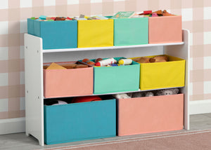 TheLAShop Multi-Color 3-Tiers Kid's Toy Organizer with 9 Storage Bins –