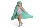 Light Teal Owl (1258) 24-Kids Hooded Bath Towel with Pockets